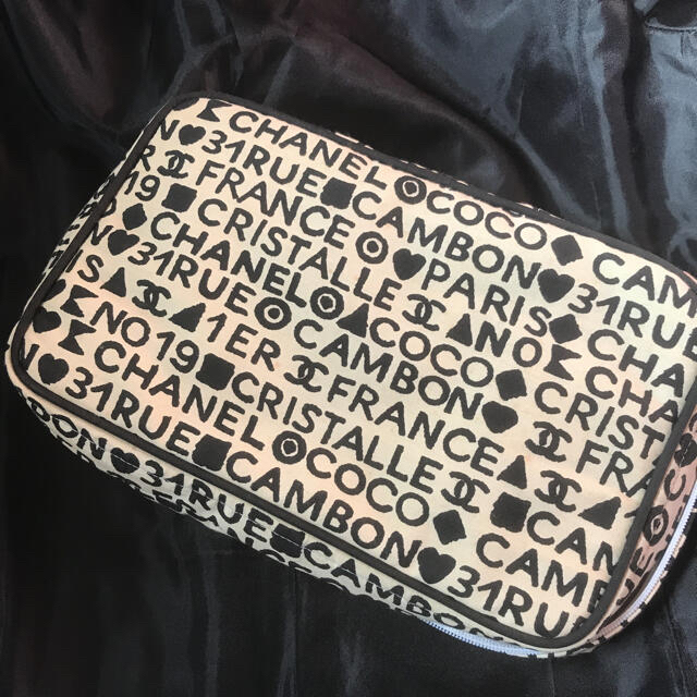 CHANELシャネルポーチコスメノベルティポーチヴィンテージCOCOロゴ未