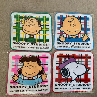 スヌーピー(SNOOPY)の【新品・未使用】スヌーピー　ハンドタオル　４枚組(ハンカチ)