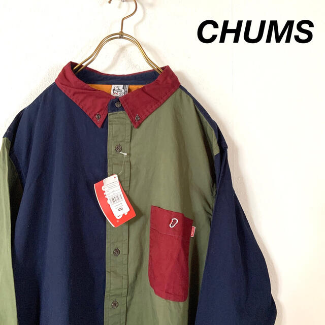 CHUMS(チャムス)の新品 タグ付 CHUMS マルチカラー ビッグサイズ ボタンダウンシャツ メンズのトップス(シャツ)の商品写真