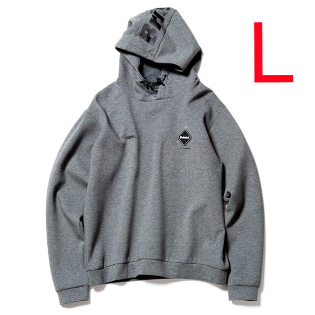 【L】FCRB SWEAT PULLOVER HOODIE グレートップス