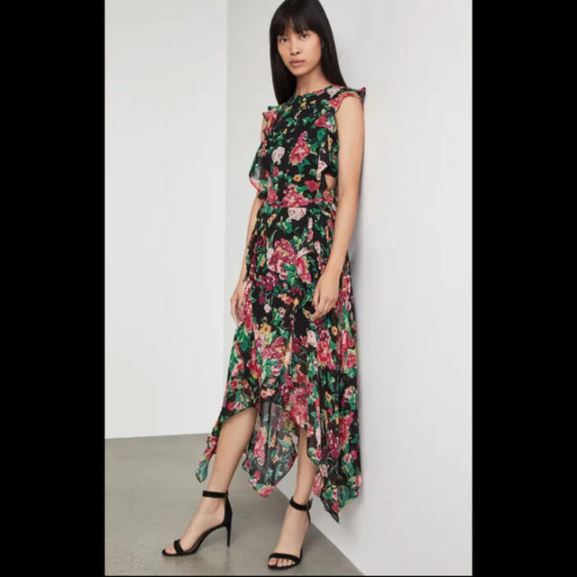 BCBGMAXAZRIA(ビーシービージーマックスアズリア)のBCBG 花柄　ワンピース　美品 レディースのワンピース(ひざ丈ワンピース)の商品写真