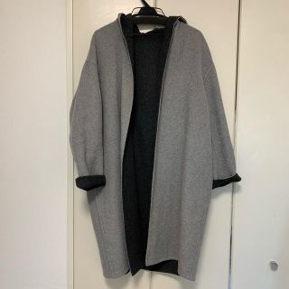 ビームス(BEAMS)のグレー ダークグレー BEAMS リバーシブル ウールコート　ロングガーデン(ロングコート)