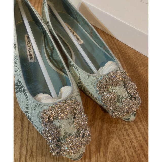 MANOLO BLAHNIK マノロブラニク ハンギシフラット レース 36