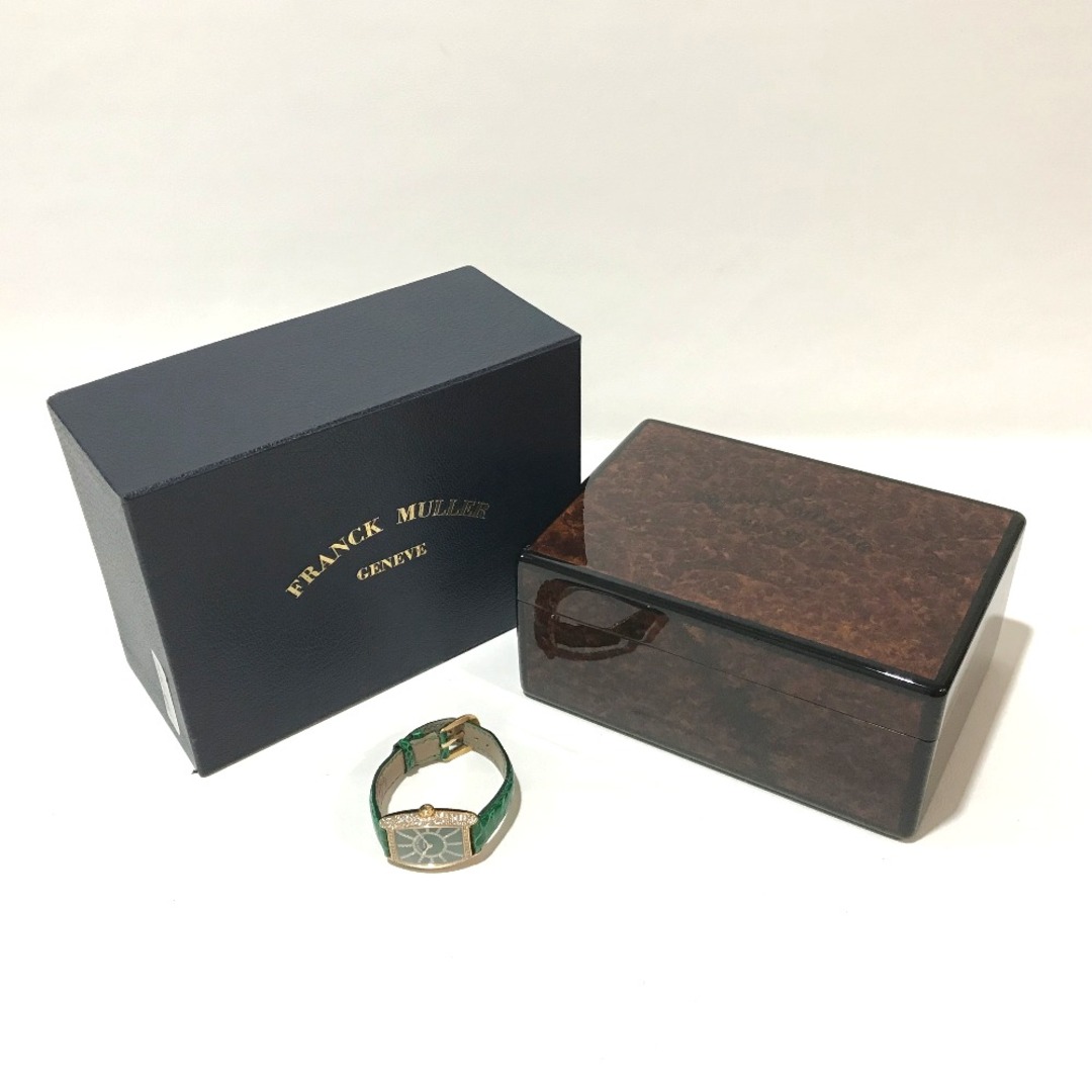 FRANCK MULLER(フランクミュラー)のフランクミュラー FRANCK MULLER 文字盤ダイヤ ベゼルダイヤ 1750S6PMCD トノーカーベックス  手巻き 腕時計 K18YG ゴールド レディースのファッション小物(腕時計)の商品写真
