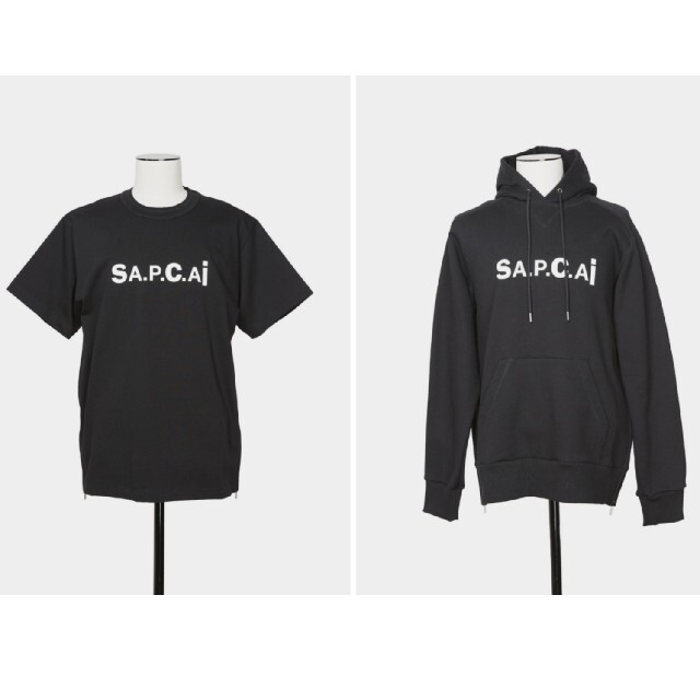 sacai(サカイ)のSacai A.P.C. Hoodie&T set（BLACK·Size-XS） レディースのトップス(その他)の商品写真