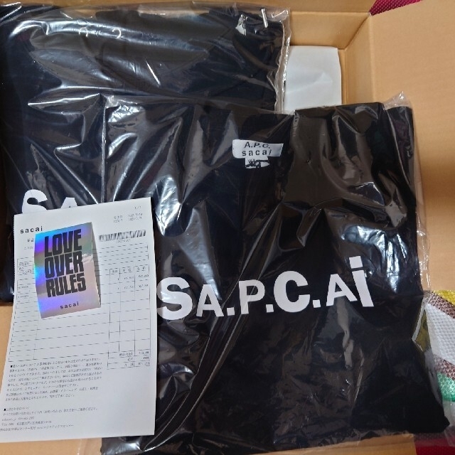 sacai(サカイ)のSacai A.P.C. Hoodie&T set（BLACK·Size-XS） レディースのトップス(その他)の商品写真