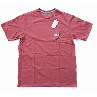 パタゴニア(patagonia)のパタゴニア ボードショーツ ラベルポケットTシャツ 赤 S サーフィン(Tシャツ/カットソー(半袖/袖なし))