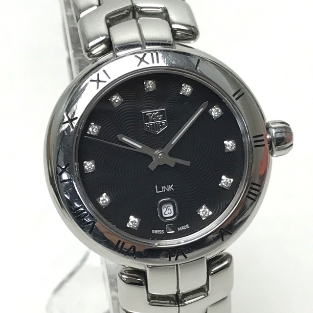 タグホイヤー TAG HEUER 11Pダイヤ WAT1410.BA0954 リンク クォーツ デイト 腕時計 SS シルバー ブラック