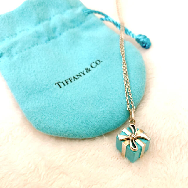 ☆コメント値下げ中☆Tiffany ブルー ボックス チャーム ネックレスアクセサリー