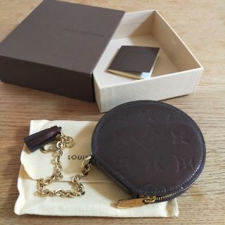 ルイヴィトン(LOUIS VUITTON)の美品 ヴィトン ヴェルニ コインケース アマラント(コインケース)