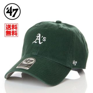 【新品】47BRAND アスレチックス 帽子 深緑 キャップ メンズ レディース(キャップ)