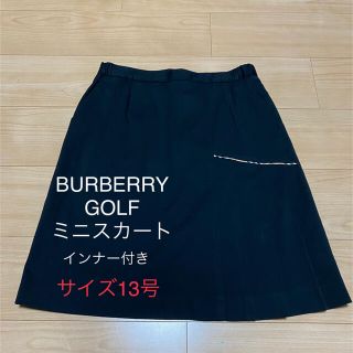 バーバリー(BURBERRY)のBURBERRY GOLF プリーツスカート(BLACK)13号(ミニスカート)