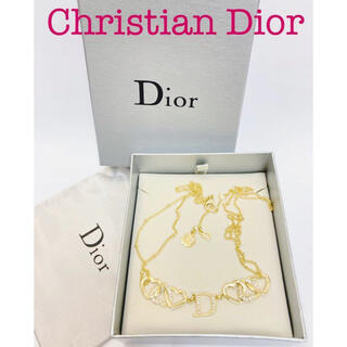 クリスチャンディオール(Christian Dior)の未使用美品◆ディオール ネックレス ハート ストーン付き ゴールド色【218】(ネックレス)