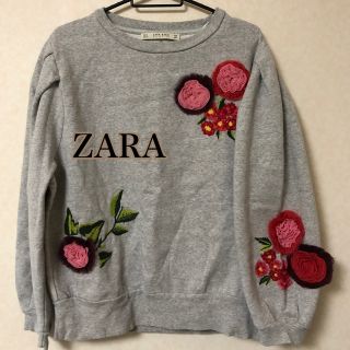 ザラ(ZARA)のZARA  スウェット　トップス　グレー(トレーナー/スウェット)