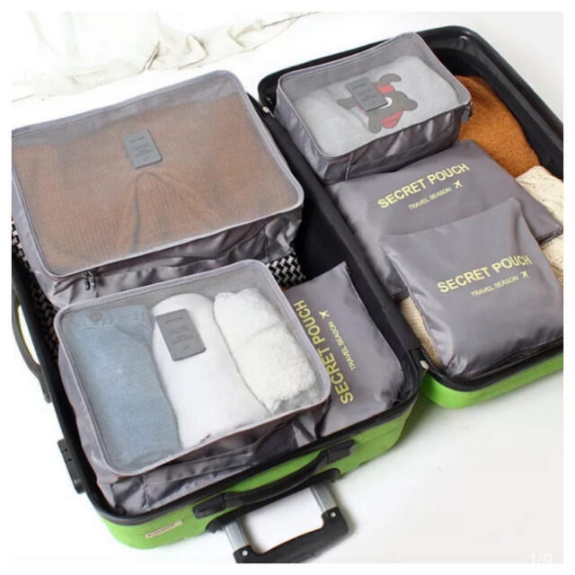 旅行用ポーチ /トラベルポーチ/収納/小物収納/6点セット メンズのバッグ(トラベルバッグ/スーツケース)の商品写真
