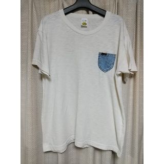 リー(Lee)のLee デニムポケット 半袖Tシャツ Ｌサイズ 白 アメカジ USA リー 古着(Tシャツ/カットソー(半袖/袖なし))