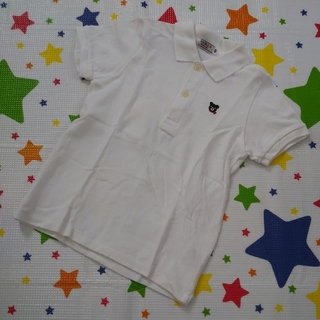 ダブルビー(DOUBLE.B)のダブルB 半袖ポロシャツ 120cm 白 ミキハウス 綿100％ 日本製(Tシャツ/カットソー)