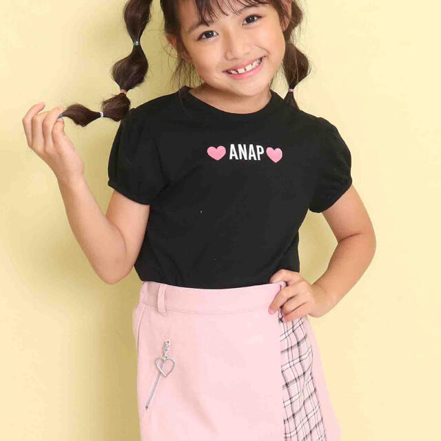 ANAP Kids(アナップキッズ)のruru様専用☆（新品）アナップキッズ　シンプルパフスリーブTシャツ キッズ/ベビー/マタニティのキッズ服女の子用(90cm~)(Tシャツ/カットソー)の商品写真