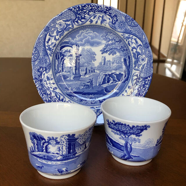 販売銀座 【美品】英国スポード ☆ブルーイタリアン☆フリーカップ