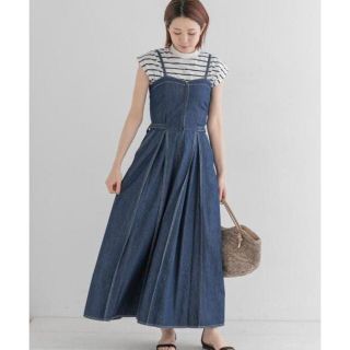 サニーレーベル(Sonny Label)の春夏新作 Sonny Label 新品 フィットフレアジャンパースカート＊人気色(ロングワンピース/マキシワンピース)