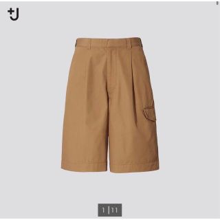 ユニクロ(UNIQLO)のワイドフィットカーゴハーフパンツ 【＋J】(ワークパンツ/カーゴパンツ)