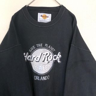 Hard Rock Cafe ハードロックカフェ  スウェット 90s 　黒銀(スウェット)