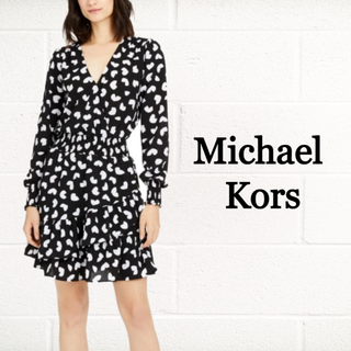 マイケルコース(Michael Kors)の★SALE☆【Michael Kors】レディースプリントフリルミニドレス(ミニワンピース)