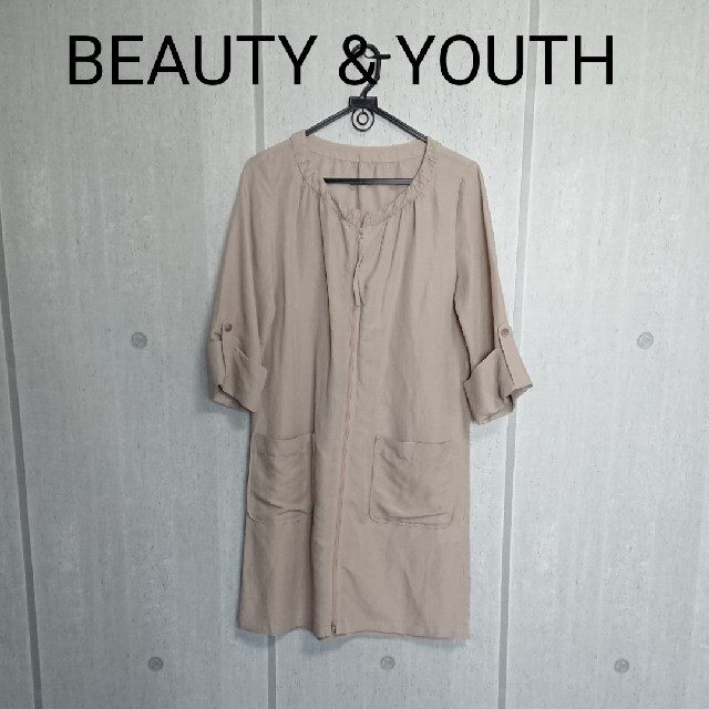 BEAUTY&YOUTH UNITED ARROWS(ビューティアンドユースユナイテッドアローズ)のkoko様専用 ビューティー&ユース リネン ノーカラーコート レディースのジャケット/アウター(スプリングコート)の商品写真