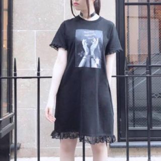 イートミー(EATME)のEATME イートミー　Tシャツワンピース　黒(ミニワンピース)