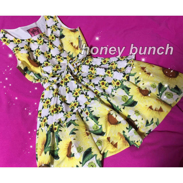 Honey Bunch(ハニーバンチ)のヒマワリフレアワンピース レディースのワンピース(ミニワンピース)の商品写真