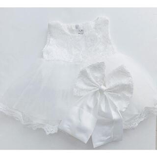 新品♡豪華可愛いプリンセスベビードレス♡90cm♡白(ドレス/フォーマル)