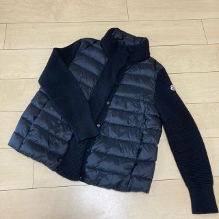 モンクレール(MONCLER)のモンクレール　ニット　ダウン　黒　ブラック　ショート　カーディガン　(ダウンコート)