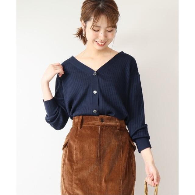 Spick & Span - Spick & Span◆ ITALYWOOL リブ Vネックカーディガン