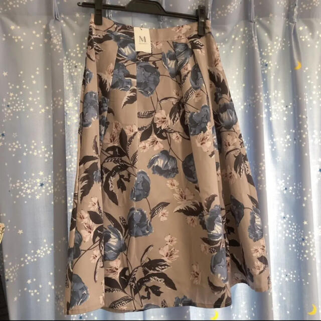 おすすめ ミッシュマッシュ 花柄 ウエストグログランスカート ひざ丈