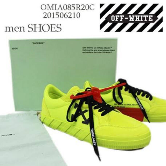 off-white　オフホワイト メンズ スニーカー キャンバス イエロー