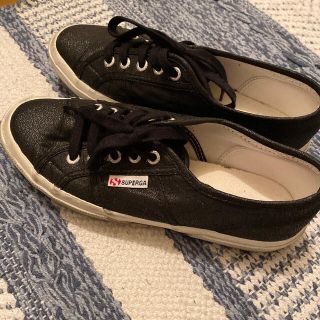 スペルガ(SUPERGA)のSUPERGA ブラックラメ 24.5(スニーカー)