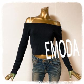 エモダ(EMODA)のEMODA ♥ オフショル ショート 細リブ風 薄手ニット(ニット/セーター)