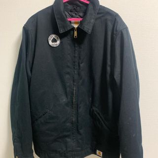 カーハート(carhartt)の【カーハート  】ポイントワッペンワークジャケット フルジップ  ロゴタグ 黒(ブルゾン)