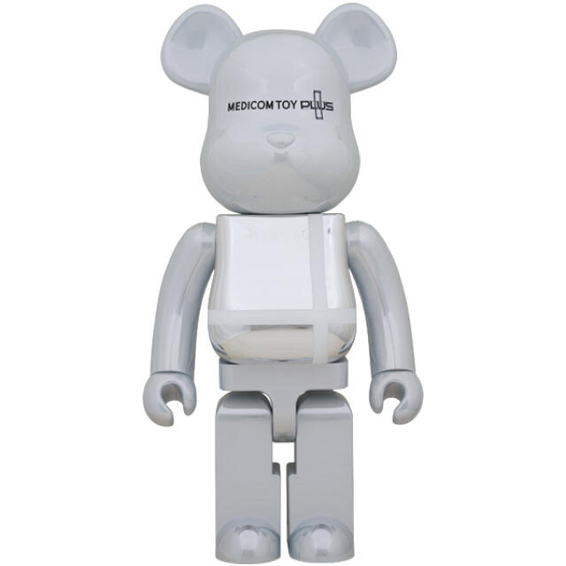 MEDICOM TOY(メディコムトイ)のBE@RBRICK MEDICOM TOY PLUS WHITE CHROME  エンタメ/ホビーのフィギュア(その他)の商品写真