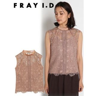 フレイアイディー(FRAY I.D)の新品未使用　FRAY I.D　フレイアイディー　レースノースリブラウス(シャツ/ブラウス(半袖/袖なし))