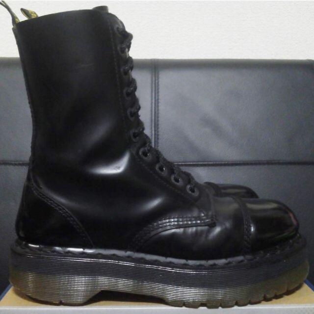 【激レア】Dr.Martens クレイジーボム UK8 黒 厚底 10ホール