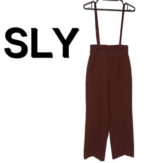 スライ(SLY)の美品　sly スライ　サロペットパンツ　サロペット　ボトムス　ブラウン(サロペット/オーバーオール)