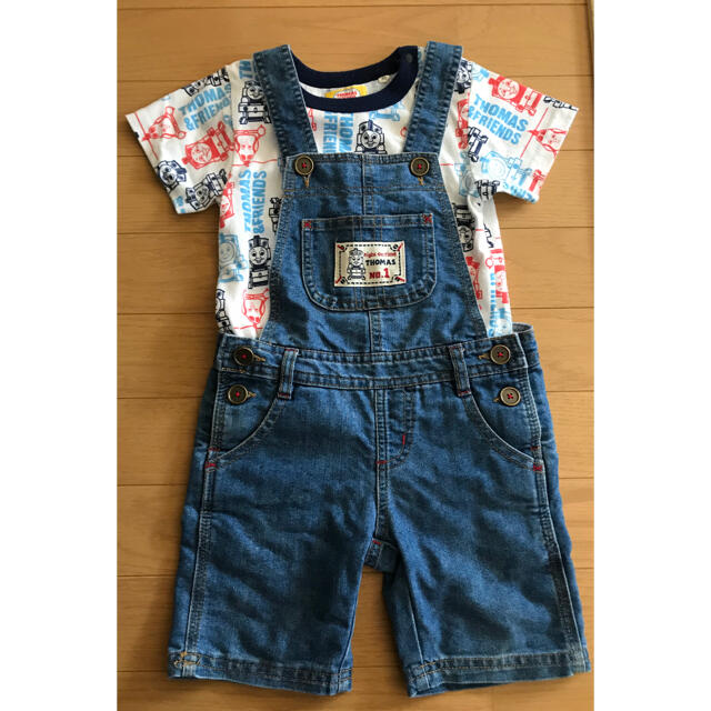 コストコ(コストコ)のトーマス オーバーオール 95 キッズ/ベビー/マタニティのキッズ服男の子用(90cm~)(パンツ/スパッツ)の商品写真