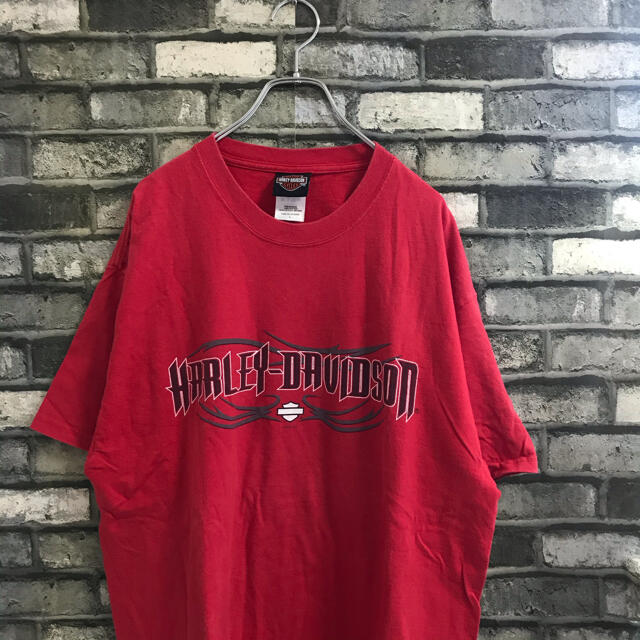 Harley Davidson(ハーレーダビッドソン)の【古着】USA製　Harley Davidson Tシャツ　Hanes サイズL メンズのトップス(Tシャツ/カットソー(半袖/袖なし))の商品写真