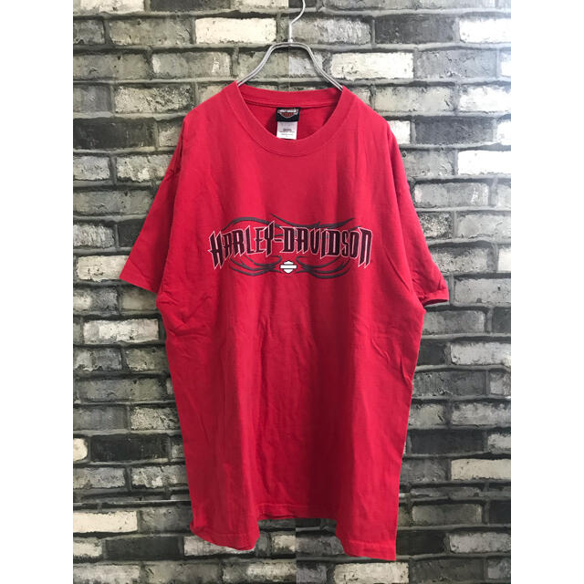 Harley Davidson(ハーレーダビッドソン)の【古着】USA製　Harley Davidson Tシャツ　Hanes サイズL メンズのトップス(Tシャツ/カットソー(半袖/袖なし))の商品写真