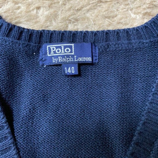 POLO RALPH LAUREN(ポロラルフローレン)の更に‼️値引き　ラルフローレン　ニットベスト　140 キッズ/ベビー/マタニティのキッズ服女の子用(90cm~)(ニット)の商品写真