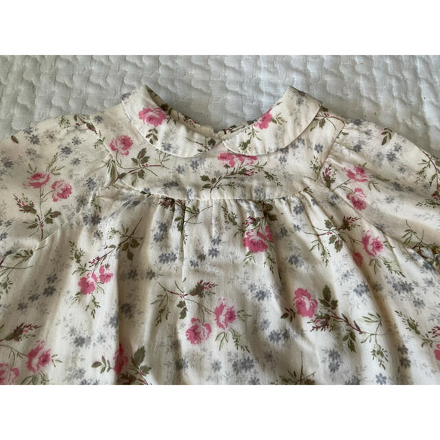 シルバーピーチ 【美品】ボンポワン 花柄 ワンピース ガーゼ素材 2a