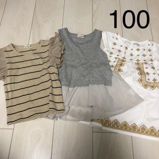 ブランシェス(Branshes)の【美品】ブランシェス　トップス　ワンピース　3枚セット(Tシャツ/カットソー)