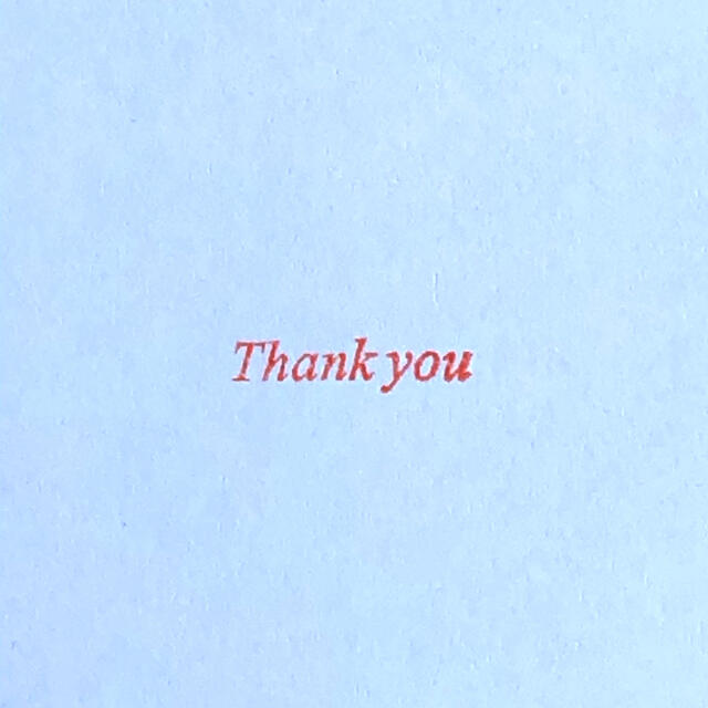 スタンプ　「Thank you」　邪魔にならない小さめサイズ ハンドメイドの文具/ステーショナリー(はんこ)の商品写真