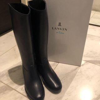 ランバンオンブルー(LANVIN en Bleu)のランバン オン ブルー　レインブーツ　ネイビー  M(レインブーツ/長靴)